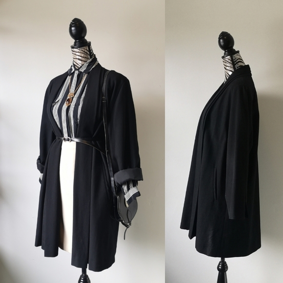 Vintage wool Giovanni pleated kimono style blazer - Picture 2 of 9